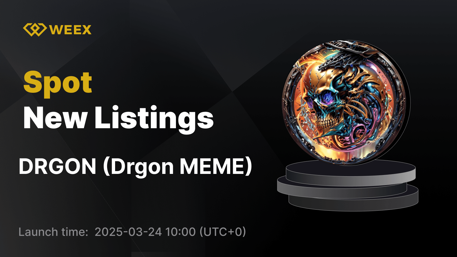 Drgon MEME (DRGON) در WEEX فهرست می شود - DRGON USDT Trading Now Live