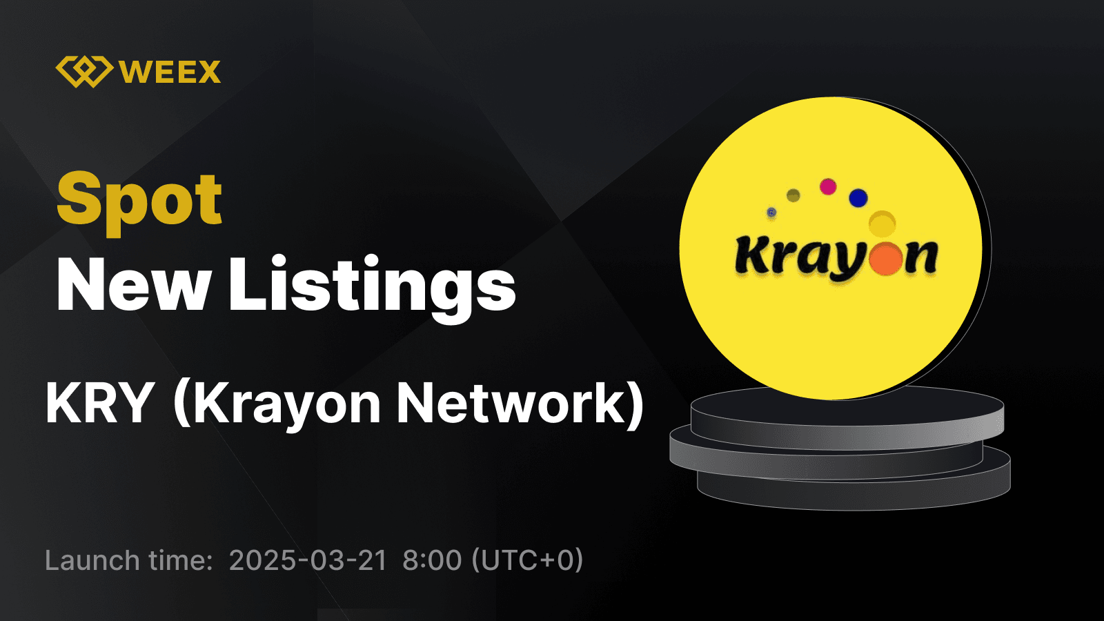 شبکه Krayon (KRY) اکنون در WEEX - KRY USDT تجارت باز است