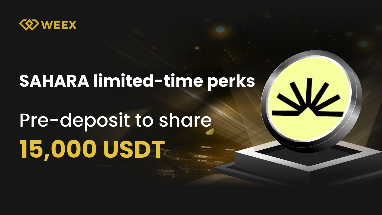 ایردراپ SAHARA AI را در WEEX باز کنید: سهمی از جایزه ۱۵۰۰۰ دلاری USDT کسب کنید